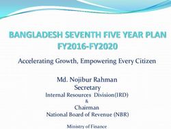 Accelerating Growth, Empowering Every Citizen Md. Nojibur Rahman Secretary - Internal Resources Division(IRD) Chairman National Board of Revenue (NBR)