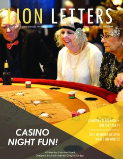 LION LETTERS - CASINO NIGHT FUN! CHARTER CELEBATION + HOLIDAY PARTY AFLC MEMBERS DELIVER MEALS ON WHEELS - AUSTIN FOUNDER LIONS CLUB