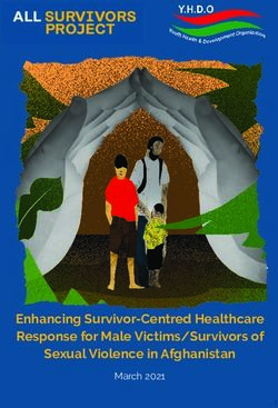 Enhancing Survivor-Centred Healthcare Response for Male Victims/Survivors of Sexual Violence in Afghanistan - March 2021