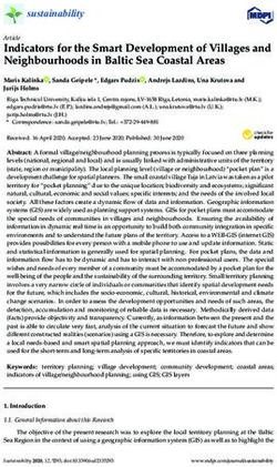 Indicators for the Smart Development of Villages and Neighbourhoods in Baltic Sea Coastal Areas - MDPI