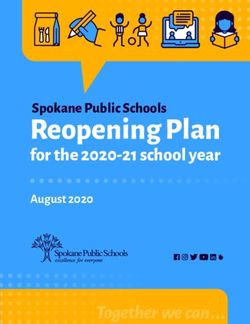 Reopening Plan for the 2020-21 school year - August 2020 - Spokane Public Schools