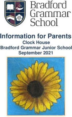 Information for Parents - Clock House Bradford Grammar Junior School September 2021 - Bradford Grammar School