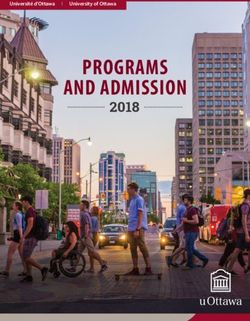 PROGRAMS AND ADMISSION 2018 - Université d'Ottawa | University of Ottawa