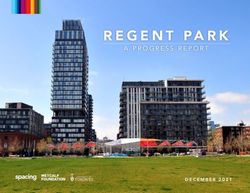 REGENT PARK Regent Park report cover