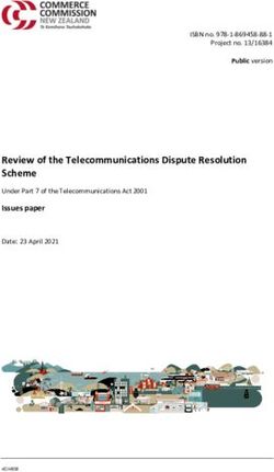 Review of the Telecommunications Dispute Resolution Scheme - Issues paper - ISBN no. 978-1-869458-88-1 Project no. 13/16384 Public version