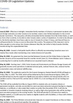 COVID-19 Legislation Updates