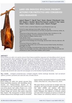 LAND USE-INDUCED SPILLOVER: PRIORITY ACTIONS FOR PROTECTED AND CONSERVED AREA MANAGERS - Parks Journal