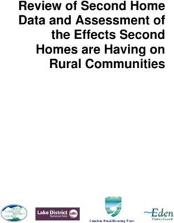 Review of Second Home Data and Assessment of the Effects Second Homes are Having on Rural Communities