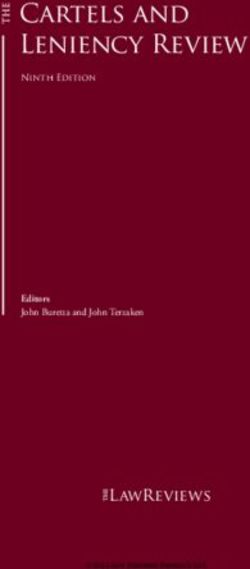 Cartels and Leniency Review - lawreviews - A&L Goodbody