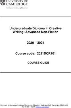 Undergraduate Diploma in Creative Writing: Advanced Non-Fiction 2020 - 2021 Course code: 2021DCR101 - COURSE GUIDE - ICE ...