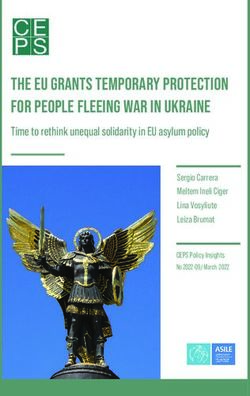 THE EU GRANTS TEMPORARY PROTECTION FOR PEOPLE FLEEING WAR IN UKRAINE - Time to rethink unequal solidarity in EU asylum policy