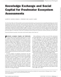 Knowledge Exchange and Social Capital for Freshwater Ecosystem Assessments