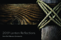 2019 Lenten Reflections - from the Villanova Community - Villanova University
