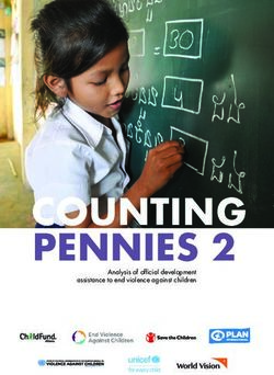 COUNTING PENNIES 2 Analysis of official development assistance to end violence against children - World Vision International