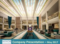 Company Presentation - May 2017 - Minor International