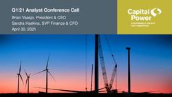 Q1/21 Analyst Conference Call - Brian Vaasjo, President & CEO Sandra Haskins, SVP Finance & CFO April 30, 2021 - Capital Power