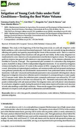 Irrigation of Young Cork Oaks under Field Conditions-Testing the Best Water Volume - MDPI