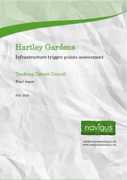 Hartley Gardens Infrastructure trigger points assessment Tendring District Council - Tendring ...