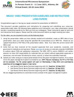 IMS2021 VIDEO PRESENTATION GUIDELINES AND INSTRUCTIONS