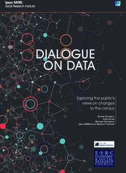DIALOGUE ON DATA Exploring the public's views on changes to the census - Ipsos