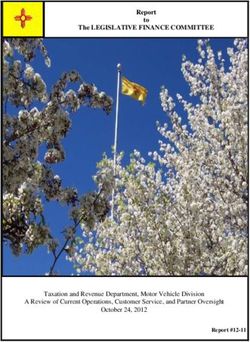 The LEGISLATIVE FINANCE COMMITTEE - Report to - Taxation and Revenue Department, Motor Vehicle Division A Review of Current Operations, Customer ...