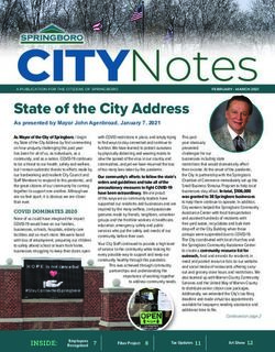 CITYNotesFEBRUARY - MARCH 2021 - City of Springboro