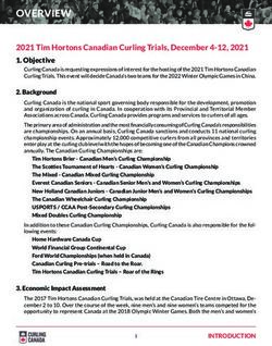 OVERVIEW 2021 Tim Hortons Canadian Curling Trials, December 4-12, 2021 1. Objective - Curling Canada
