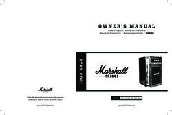 OWNER'S MANUAL - Marshall Amps
