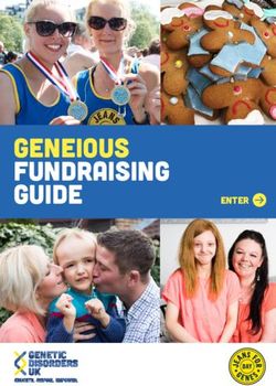 Geneious Fundraising Guide - ENTER - Genetic Disorders UK
