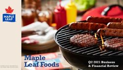 Maple Leaf Foods Q2 2021 Business & Financial Review