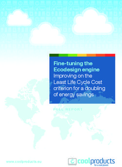 Fine-tuning the Ecodesign engine Improving on the Least Life Cycle Cost criterion for a doubling of energy savings - FULL REPORT