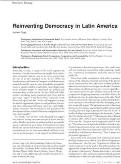 Reinventing Democracy in Latin America - Review Essay
