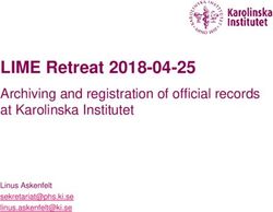 LIME Retreat 2018-04-25 - Archiving and registration of official records at Karolinska Institutet