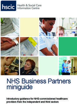 NHS Business Partners miniguide - Introductory guidance for NHS-commissioned healthcare providers from the independent and third sectors