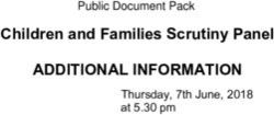 ADDITIONAL INFORMATION - Thursday, 7th June, 2018 at 5.30 pm Children and Families Scrutiny Panel