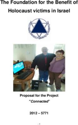 The Foundation for the Benefit of Holocaust victims in Israel - Proposal for the Project "Connected" 2012 5771