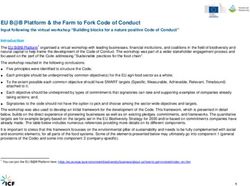EU B@B Platform & the Farm to Fork Code of Conduct