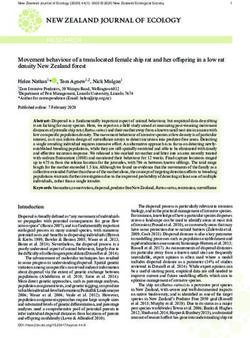 Movement behaviour of a translocated female ship rat and her offspring in a low rat density New Zealand forest - New Zealand Ecological Society