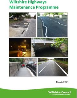 Wiltshire Highways Maintenance Programme - March 2021