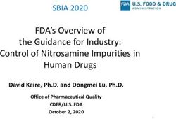 FDA's Overview of the Guidance for Industry: Control of Nitrosamine Impurities in Human Drugs - SBIA 2020 - SBIA Events