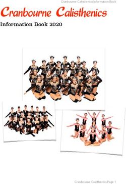 Cranbourne Calisthenics - Information Book 2020 Cranbourne Calisthenics Information Book