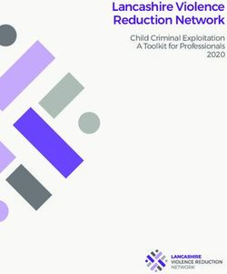 Lancashire Violence Reduction Network - Child Criminal Exploitation A Toolkit for Professionals 2020 - Larches High School
