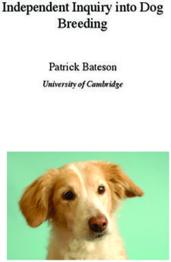 Independent Inquiry into Dog Breeding - Patrick Bateson University of Cambridge