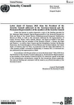 Letter dated 15 January 2021 from the President of the Security Council addressed to the Secretary-General and the Permanent Representatives of ...