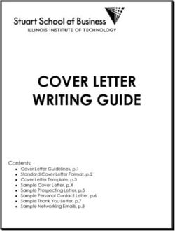 COVER LETTER WRITING GUIDE
