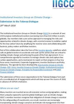 Submission to the Talanoa Dialogue - Institutional Investors Group on Climate Change-UNFCCC