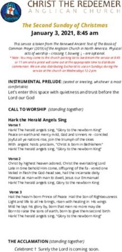 The Second Sunday of Christmas - January 3, 2021, 8:45 am