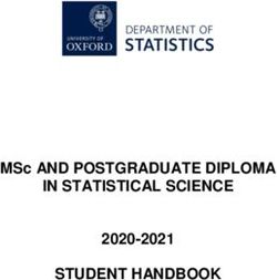 MSc AND POSTGRADUATE DIPLOMA IN STATISTICAL SCIENCE STUDENT HANDBOOK 2020-2021 - Department of Statistics ...
