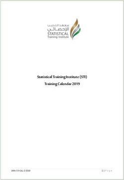 Statistical Training Institute (STI) Training Calendar 2019
