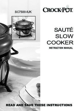 SAUT&Eacute; SLOW COOKER SC7500-IUK - READ AND SAVE THESE INSTRUCTIONS - Slow-cookers.nl